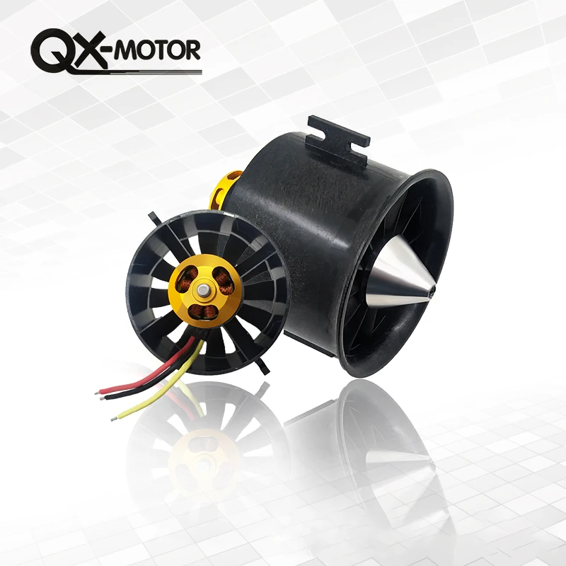 QX-Motor RC части самолета 70 # двигатель EDF 2827 1800kv Lipo 6s энергосберегающая версия модели