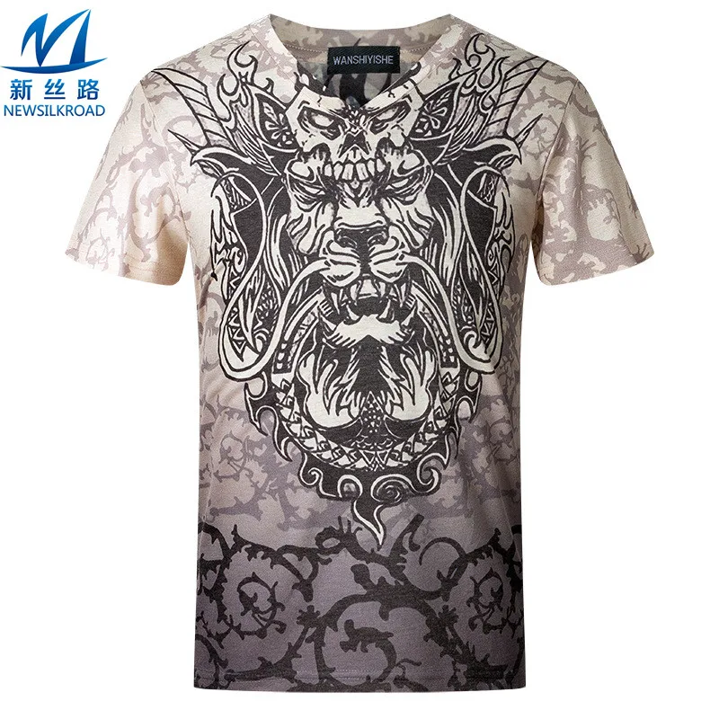 Роскошные мужчины топы с короткими рукавами футболки мода марка одежды