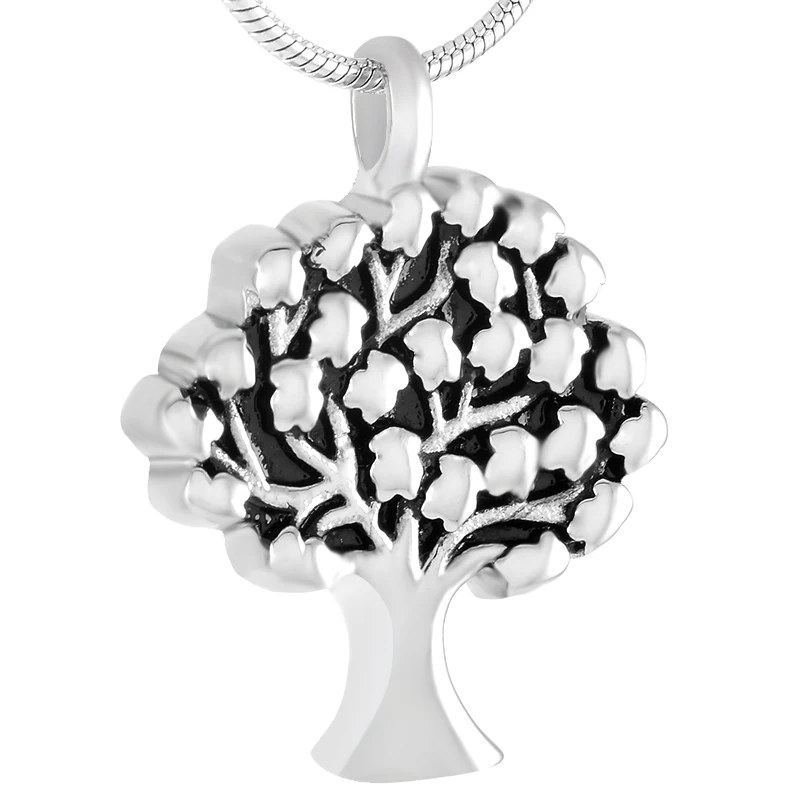 Из нержавеющей стали Древо жизни ожерелье для кремации праха держатель хранения