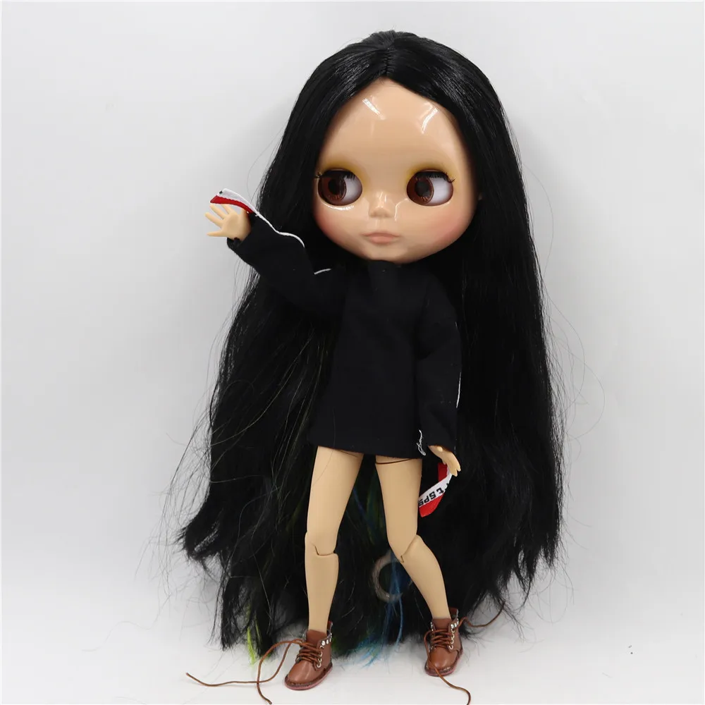 Ледяной DBS Blyth кукольные 1/6 30 см bjd загорелая кожа шарнирное тело черный смешанный