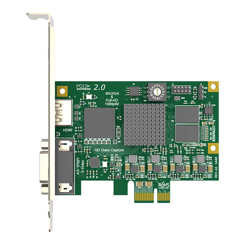 Плата видеозахвата PCI E с HDMI/DVI/компонентом/CVBS + аудиовходом LR/S