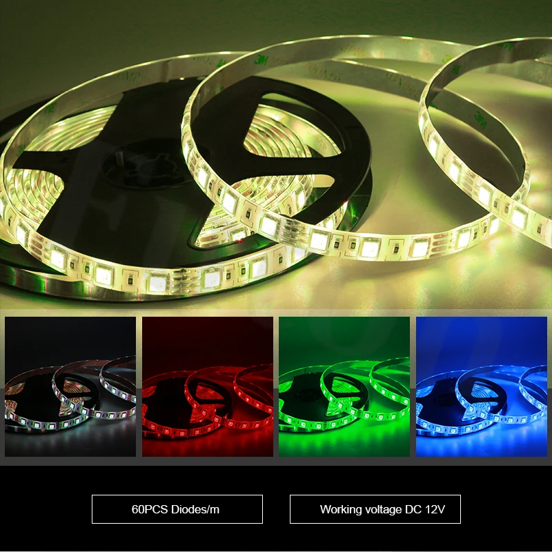 5 m DC12V ключ переключатель управления светодиодный RGB Светодиодные ленты с