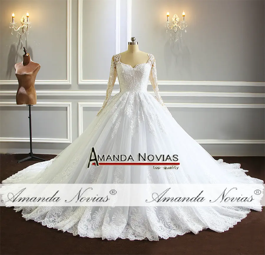 Новая модель Hand Made Свадебное платье с длинным шлейфом Аманда novias