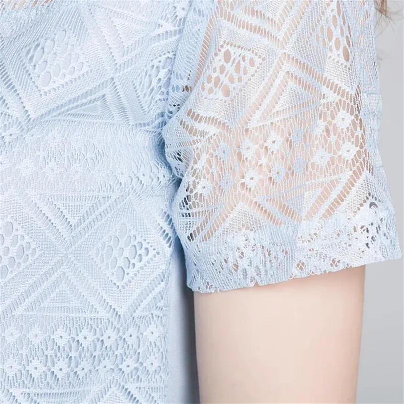 

CUHAKCI Chiffon Blouses Women Female Shirts Crochet White Shirt Lace Blouse Pink Tops Slim Casual Tops Women's Clothing