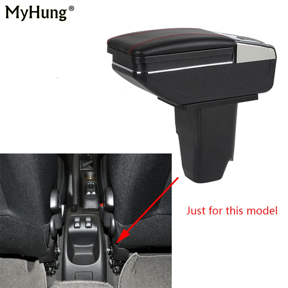 

Car Console Armrest Box For PEUGEOT 206 207 2006-2013 Central Storage Box With Cup Holder Ashtray Car Arm Rest Box Rotatable