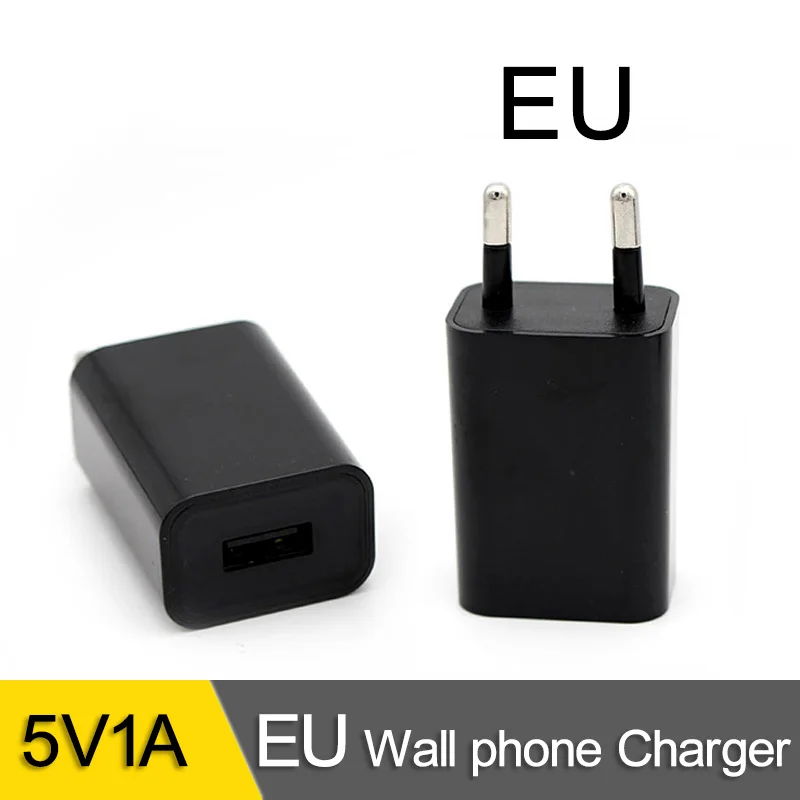 EU EU/US USB Сетевое зарядное устройство для телефона с разъемом USB Мощность адаптер 5V1A AC 100 V-240 V черный 1 взаимный обмен данными между компьютером и периферийными устройствами многофункциональный для iPhone samsung Xiaomi - Цвет: EU