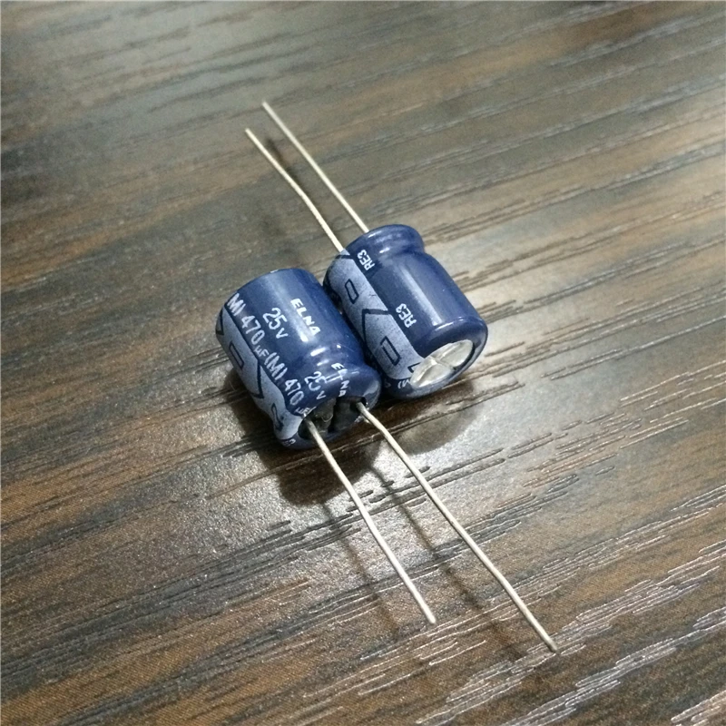 10 шт. 470 мкФ, алюминиевая крышка, 25В ELNA RE3 серии 10x12,5 мм 25V470uF аудио конденсатор с алюминиевой крышкой