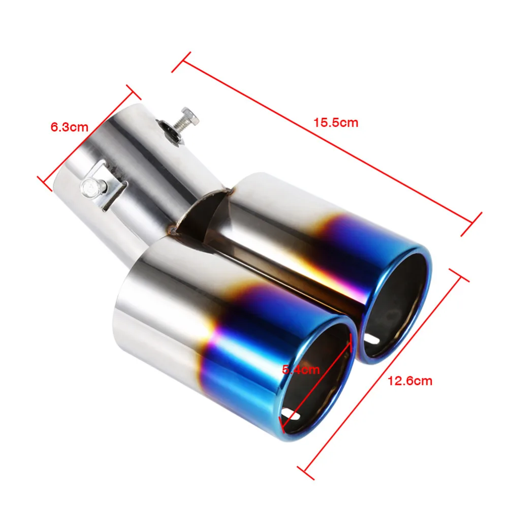 1 шт. универсальный автомобильный глушитель наконечник из нержавеющей стали отделка для труб