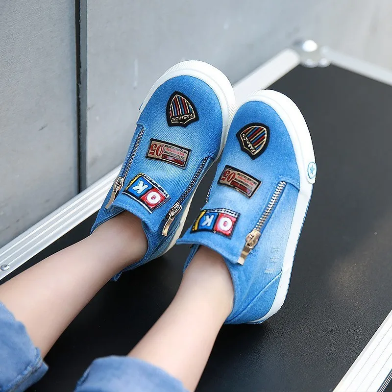 CNFSNJ BRAND 2019 new spring autumn Canvas Children's Shoes Sports Boys Girls Sneakers Brand Kids Jeans Denim Casual Flat Boots | Детская