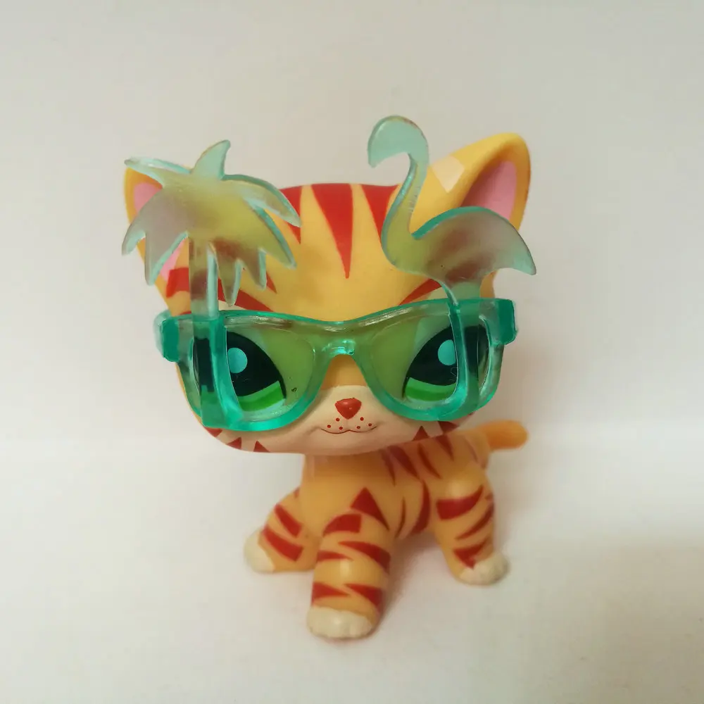 Pet Shop животное оранжевый полосатый короткий волос кошка фигурка для ребенка