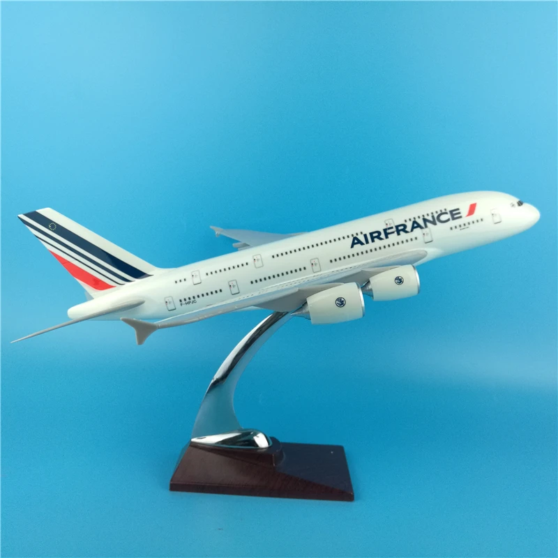 

36CM Airbus A380 French Airlines Model Air France Airways Airbus Model France International Resin Aircraft Model Travel Souvenir