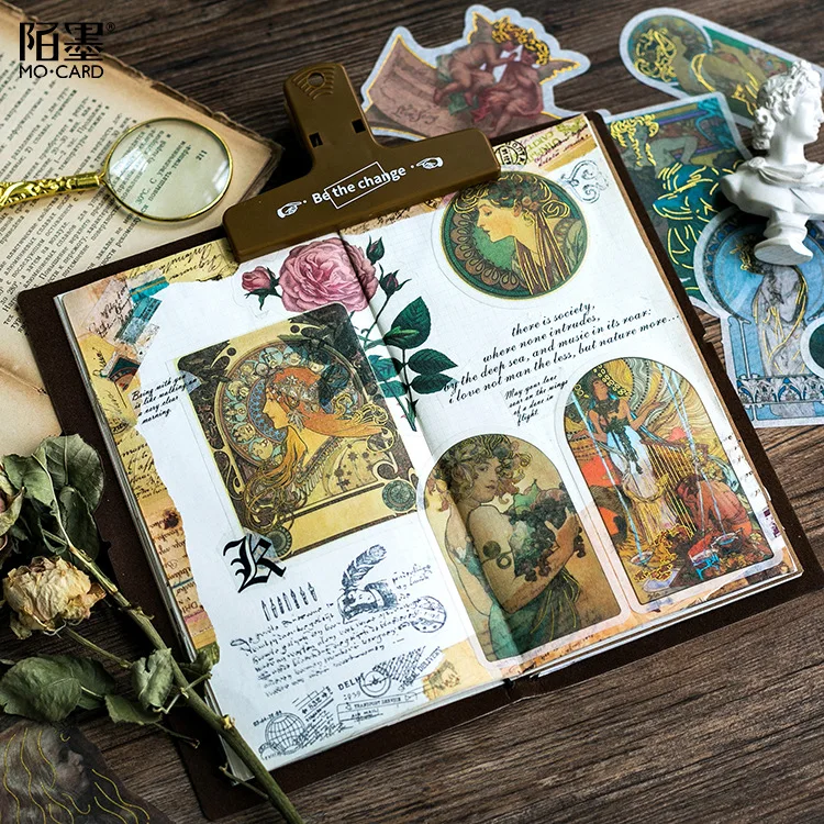 

60 шт./упак. Ретро Era Красота девушка большой Стикеры Водонепроницаемый Стикеры украшения DIY ручной работы искусство стикер для рукоделия Сти...