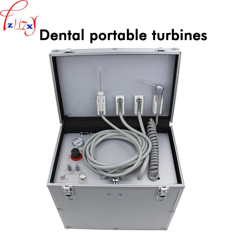 Offerte 1 Pz Portatile Turbine Eoliche Built-In Compressore D'aria Dentale Sbiancamento BD-402 Portatile Dentale Attrezzature 220 V