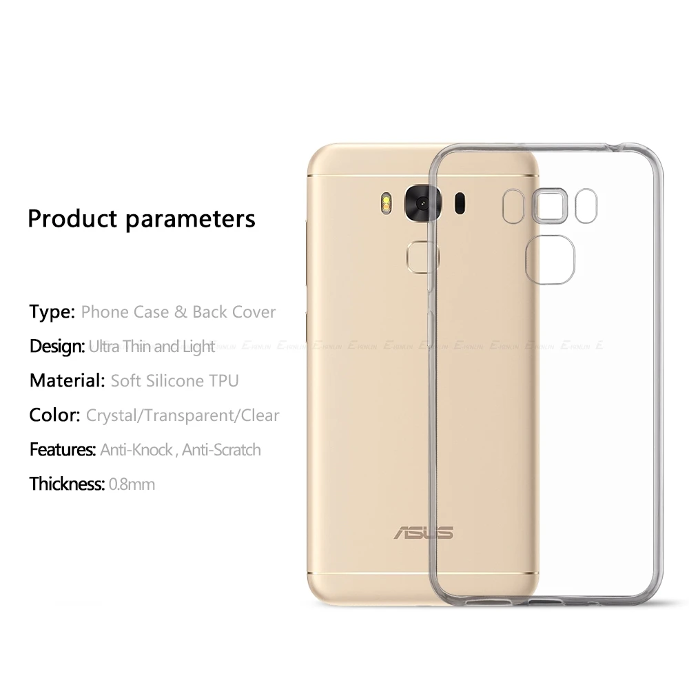 Силиконовый ультратонкий прозрачный мягкий защитный чехол для Asus ZenFone Max 3 Zoom S