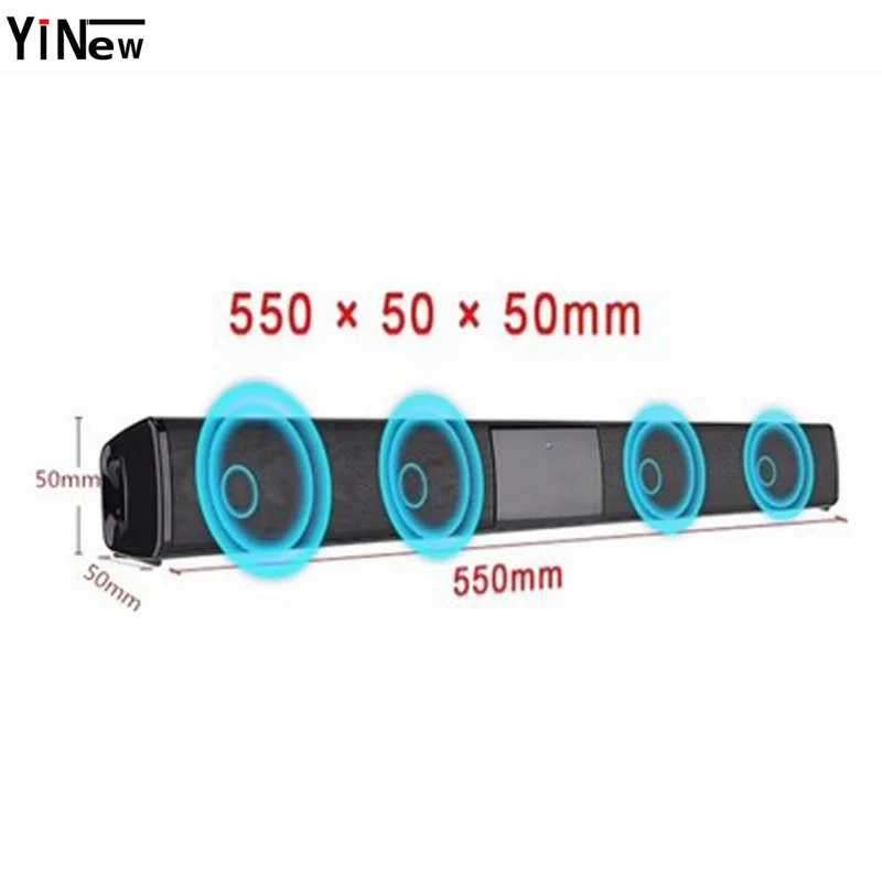 20 Вт ТВ Саундбар беспроводной Bluetooth динамик бас домашний кинотеатр система