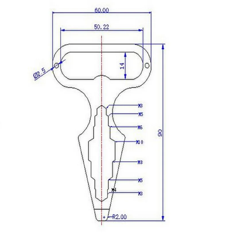 

T4C steel EDC tool. Self-defense multi-function tool, inner angle wrench / screwdriver / bottle opener / screwdriver