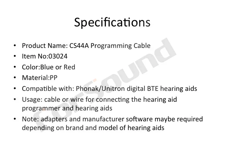 Цифровой слуховой аппарат программируемый кабель CS44A для Phonak и Unitron BTE слуховой аппарат