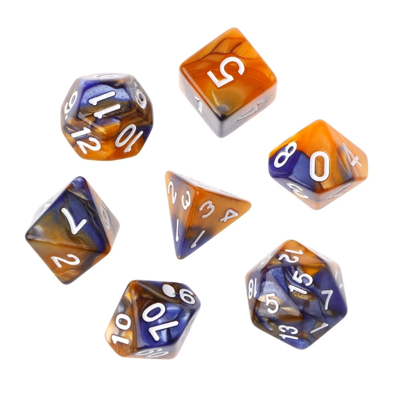 Акриловые полигедральные игральные кости для TRPG настольных игр Подземелья и