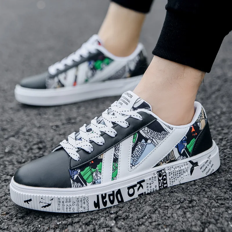 Дышащие удобные студенческие кроссовки модная обувь с ручной росписью