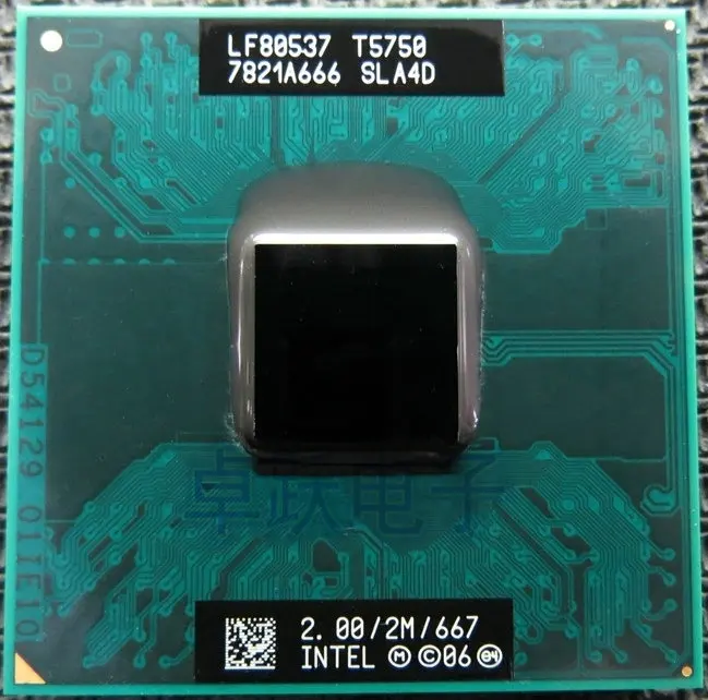 Оригинальный процессор intel Core 2 Duo T5750 CPU 2M Cache/2 0 ГГц/667/двухъядерный Socket 479 для
