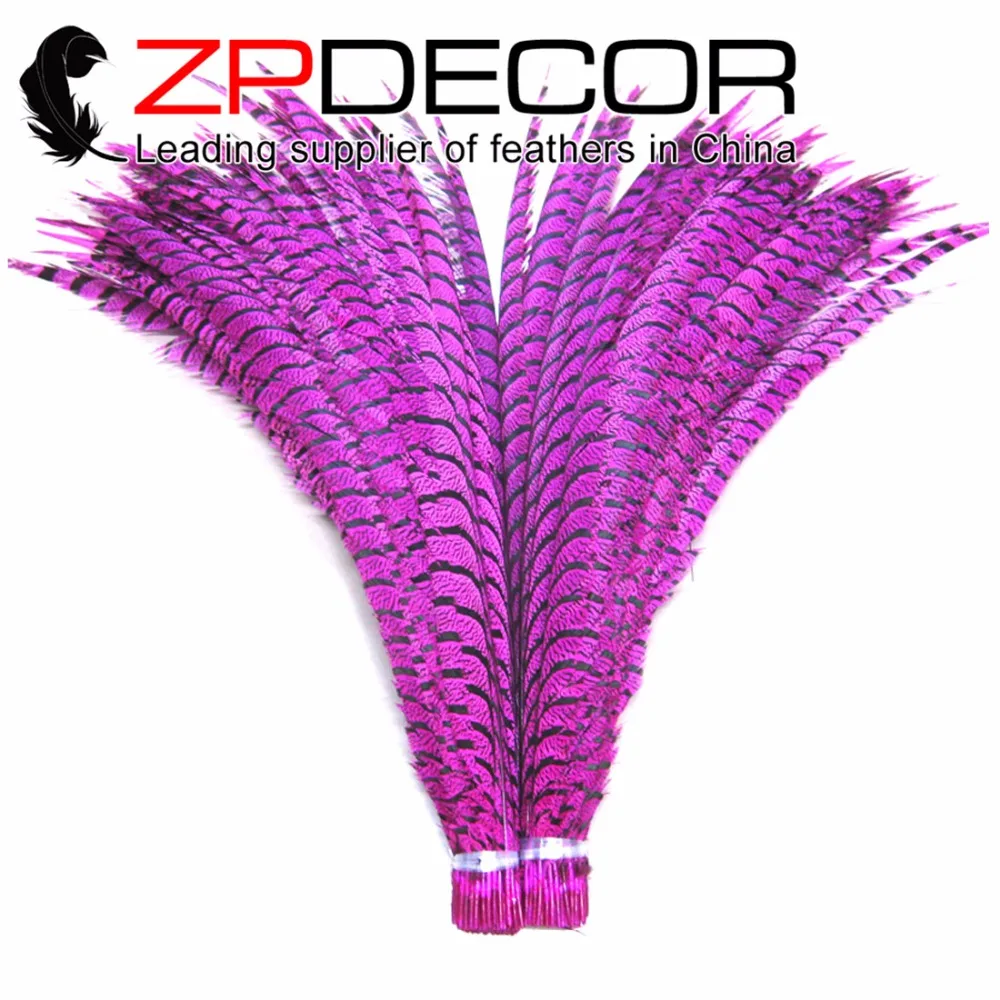 

ZPDECOR 32-36 дюймов (80-90 см) 50 штук ярко-розовый окрашенные зебры леди Amherst фазан хвост длинные перья Прямая продажа с фабрики бесплатная DHL/EMS