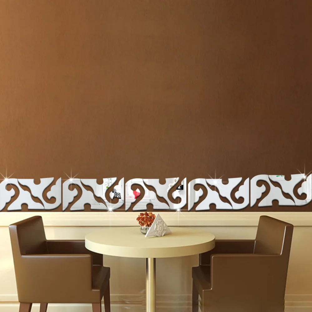 Funlife креативная эко-зеркальная 3D акриловая Талия плинтус для потолка гостиной ТВ