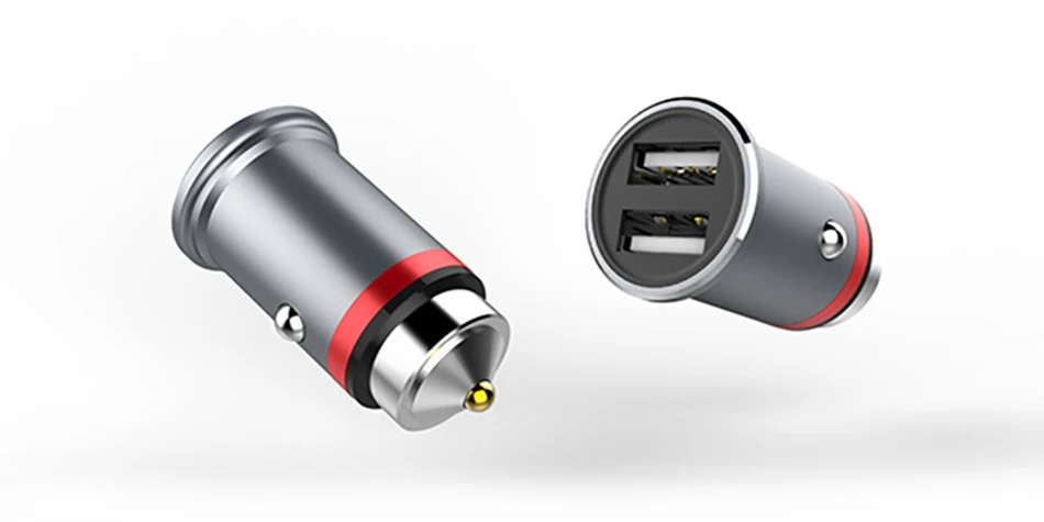 ACCEZZ Mini Dual USB Автомобильное зарядное устройство для Apple iPhone X 8 7 6 6s huawei Xiaomi samsung Быстрая зарядка светодиодный дисплей автомобильное зарядное устройство для телефона