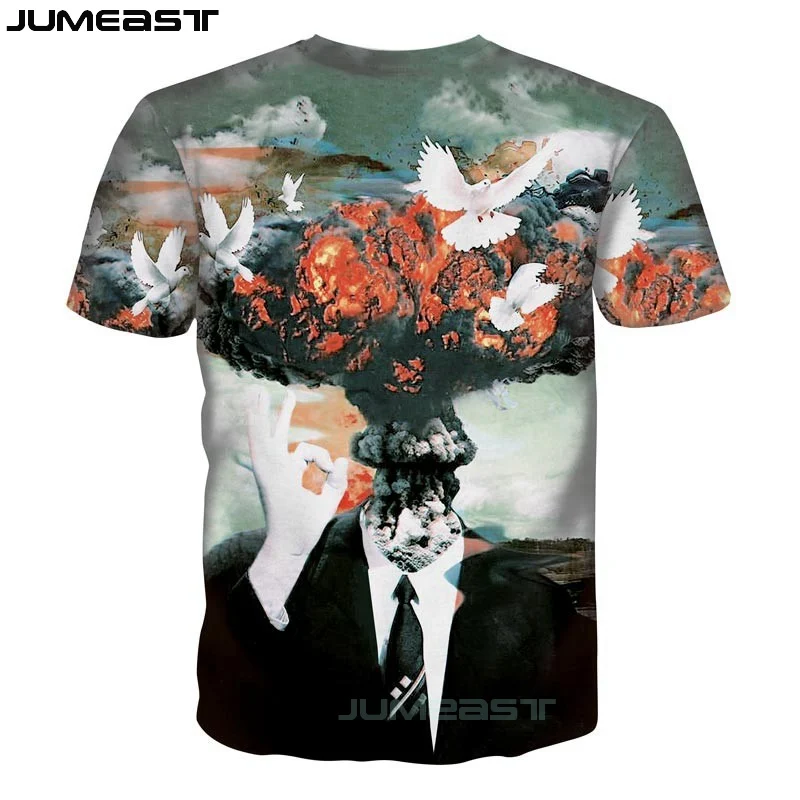 Бренд Jumeast мужская и женская футболка с 3D принтом новая модная летняя коротким