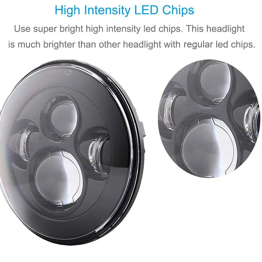 7 &quotсветодиодный головной светильник с дневными ходовыми для мотоцикла 7&quot