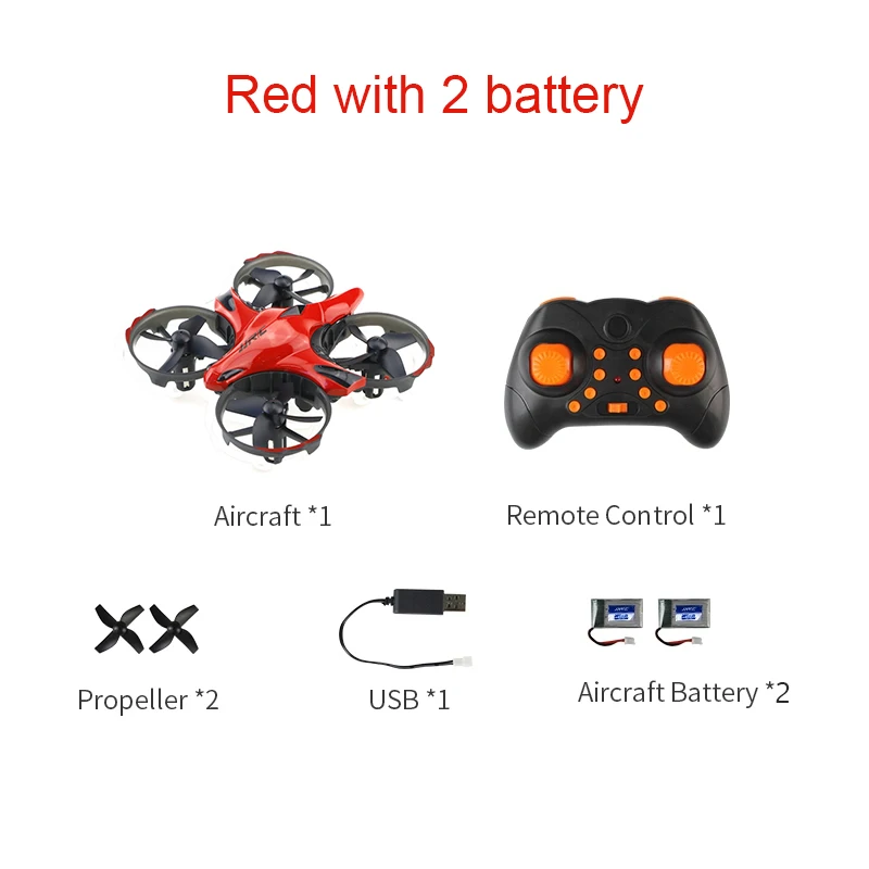 Red H56 2battery JJRC H36/H345/H56/H70/DHD D4/ZLX H238 2,4G 4CH 6 оси Безголовый режим мини Радиоуправляемый Дрон Квадрокоптер RTF игрушки для мальчиков подарок VS E016H SG106 - Цвет: Red H56 2battery