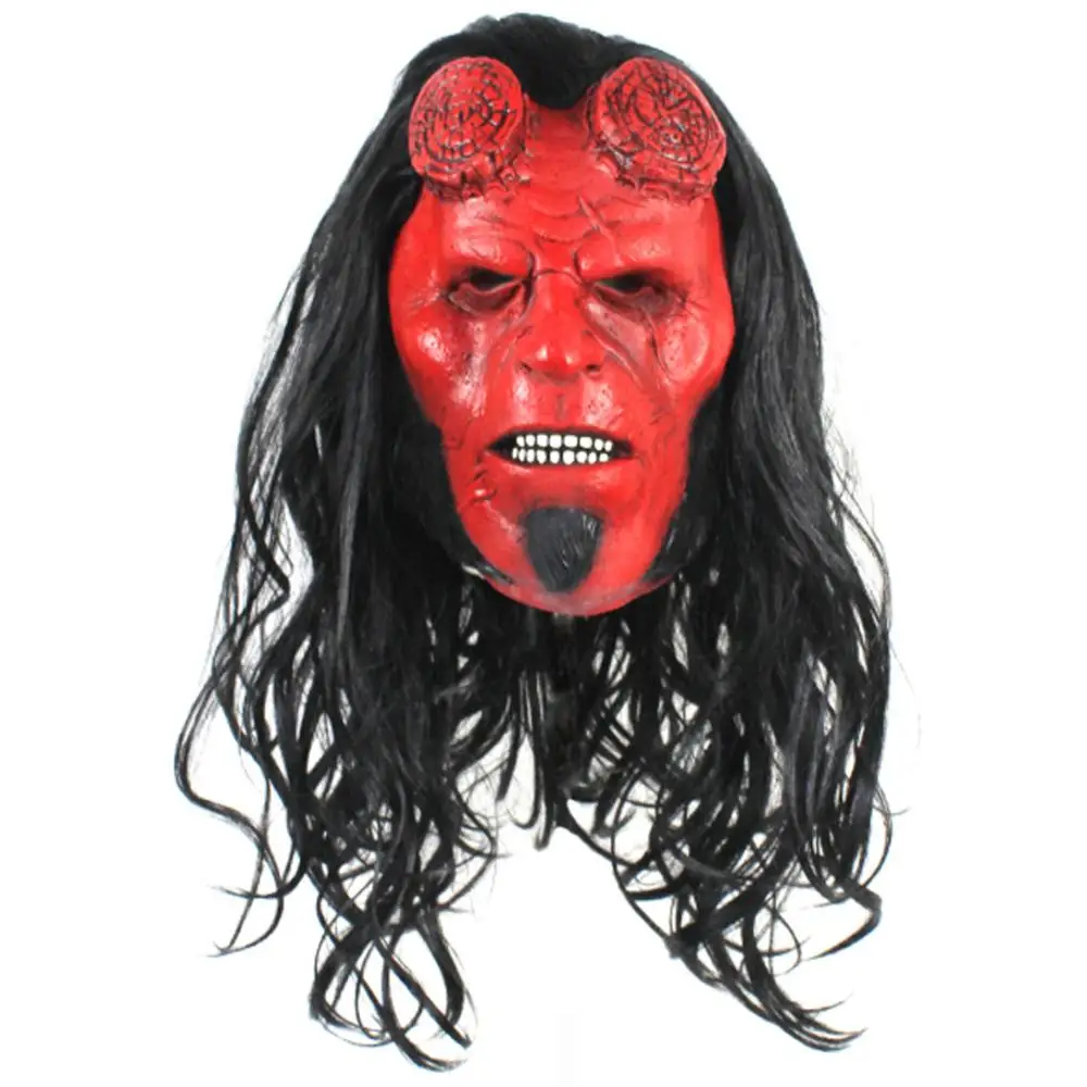 2019 Hellboy: рост крови Queen шлем Косплэй маска Хэллоуин латекс реквизит подарки