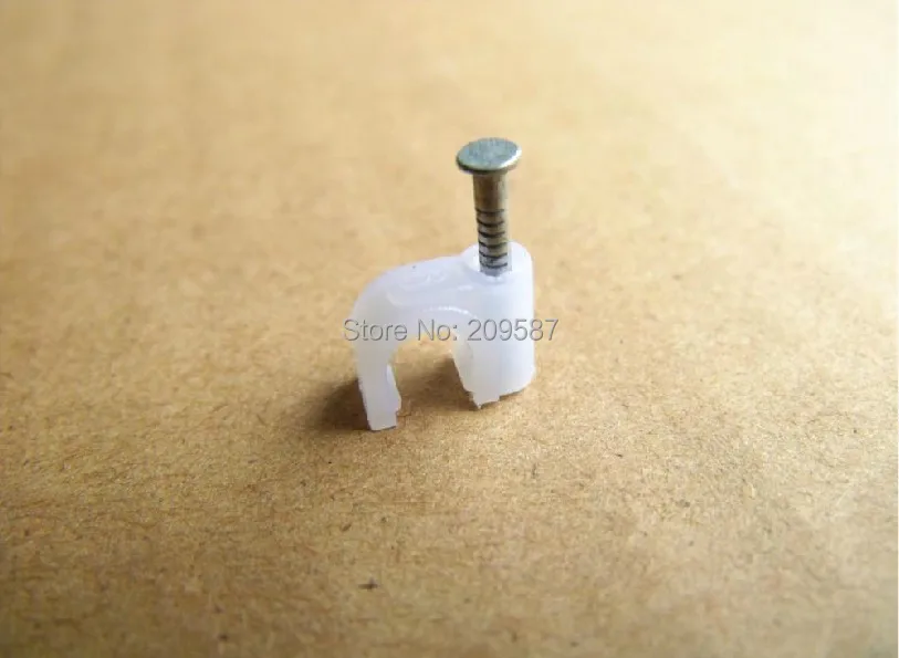 

100pcs 6mm Diameter Plastic Circle Cable Nail Clips