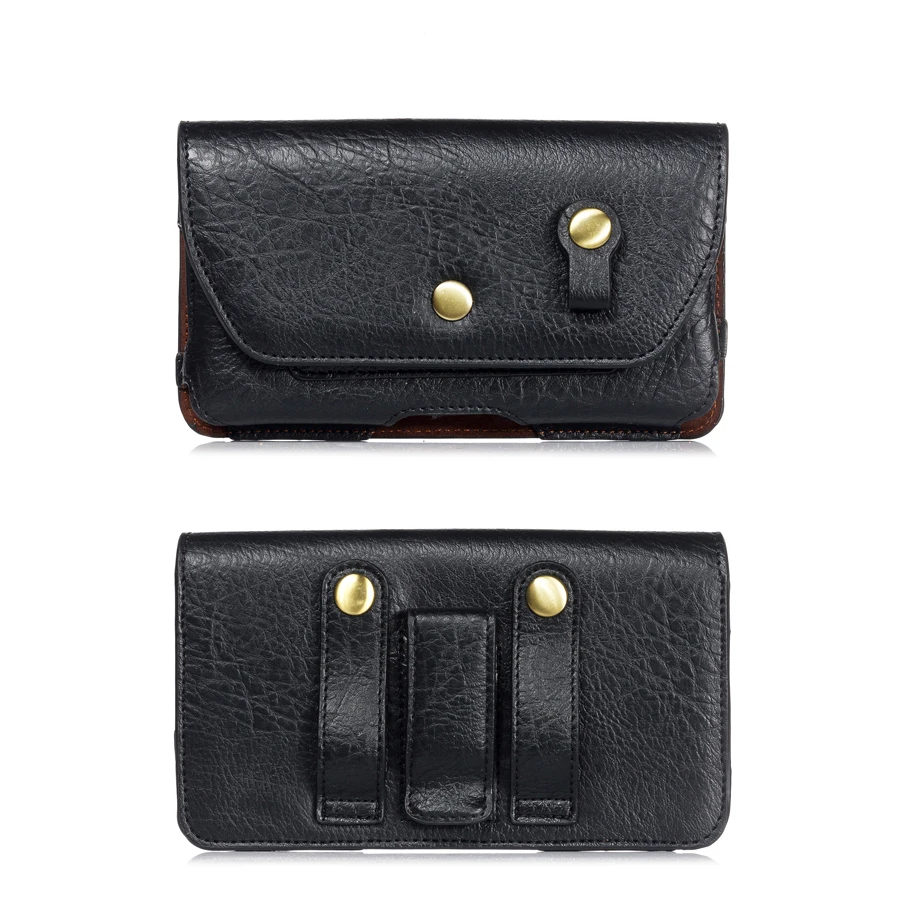 

Universal Fashion Pouch Leather Case 4.7/5.2/5.5/6.5 inch for iPhone Samsung Huawei Xiaomi with Card Holder Belt Clip Holster