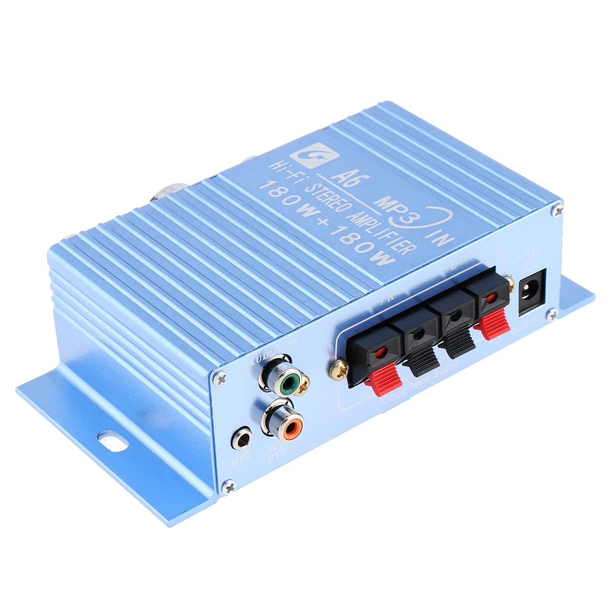 Автомобильный усилитель A6 DC12V 2,0 двухканальный MP3 Hi-Fi стерео усилитель 180 Вт 3,5 мм AUX Jack для автомобиля PC Динамик CD сабвуфер для мотоцикла