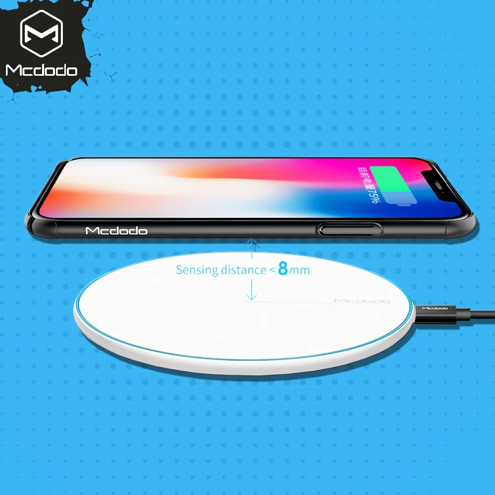 Беспроводное зарядное устройство MCDODO для iPhone X 8 Plus 10 Вт Беспроводная зарядка samsung