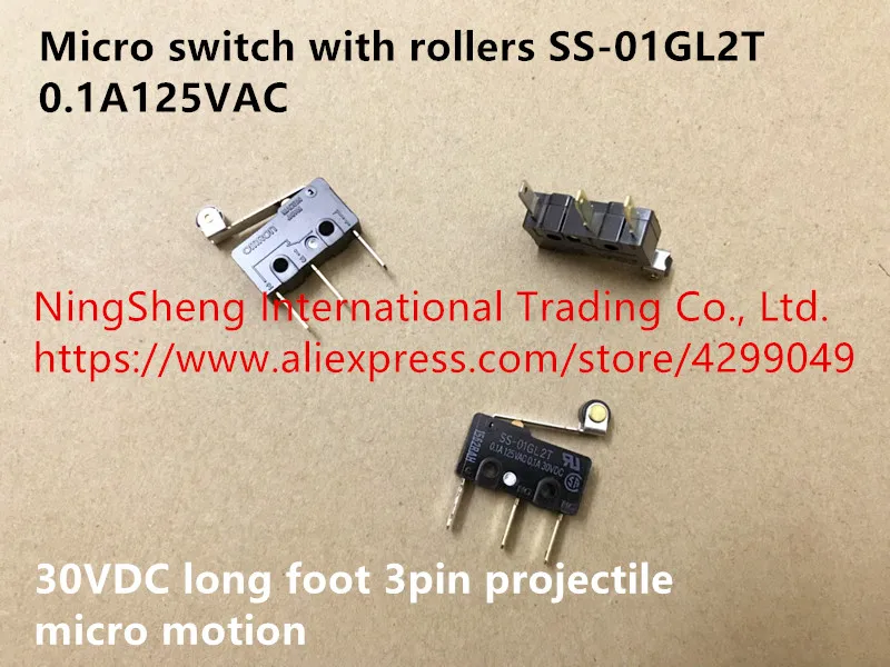 Оригинальный новый 100% микро-переключатель с роликами SS-01GL2T 0 1a125vac 30VDC Длинная нога