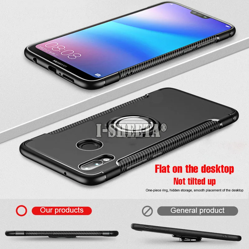Роскошный бронированный Мягкий силиконовый чехол-бампер для Huawei P20 Lite
