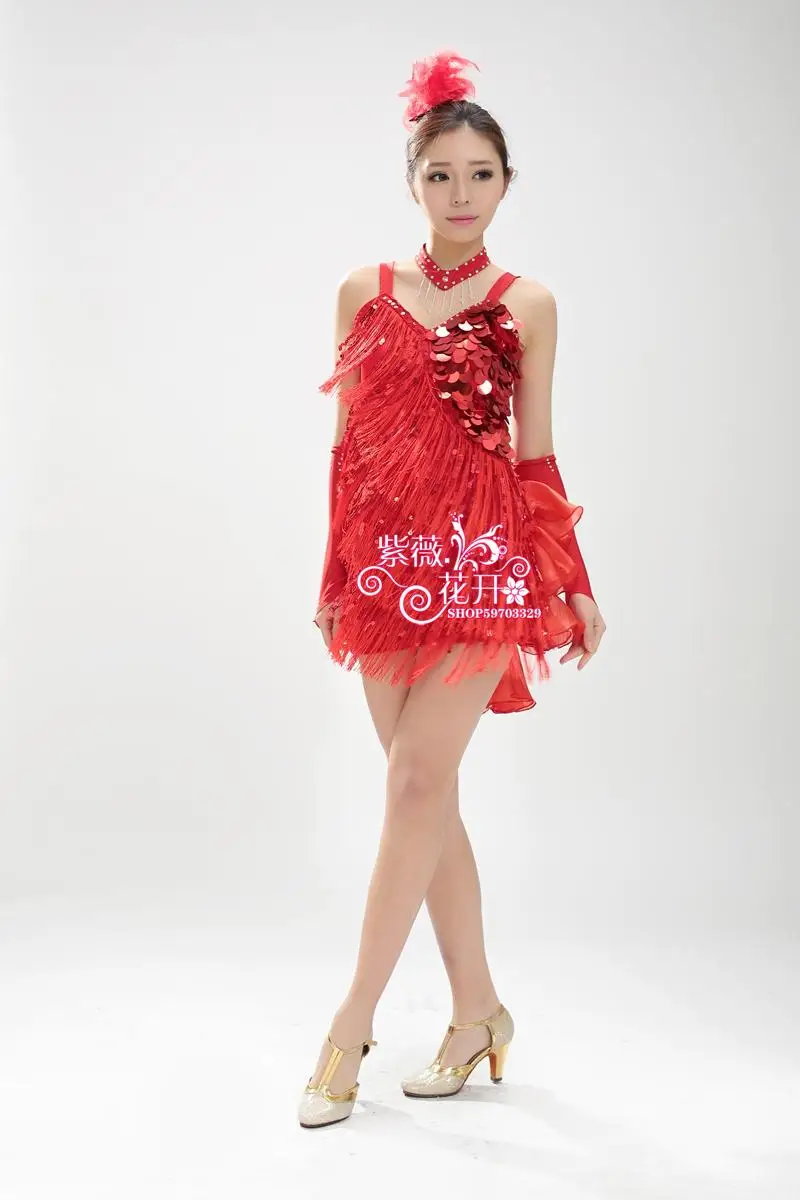 Многоцветное платье-смокинг для девочек платье латинских танцев на заказ