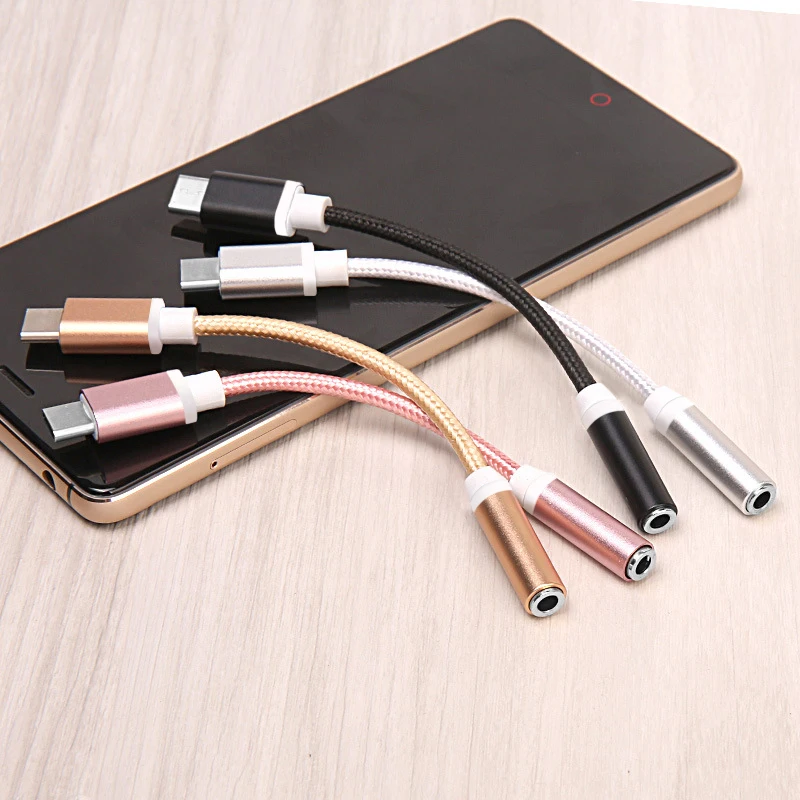 Аудиокабель из сплава 3 5 мм для адаптера usb type c jack адаптер наушников с разъемом