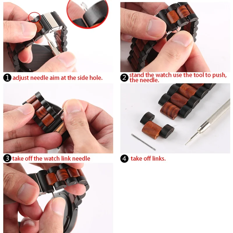 

Attractive Handmade Ebony Wood Watch Women Fashion Luminous Pointers Wooden Watches Durable Quartz Analog Wristwatch