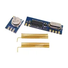 Комплект модуля RX для Arduino Uno Wireless ASK TX, 1 шт. (радиочастотный передатчик STX882 + радиочастотный приемник SRX887)+ 2 золотистые Пружинные антенны