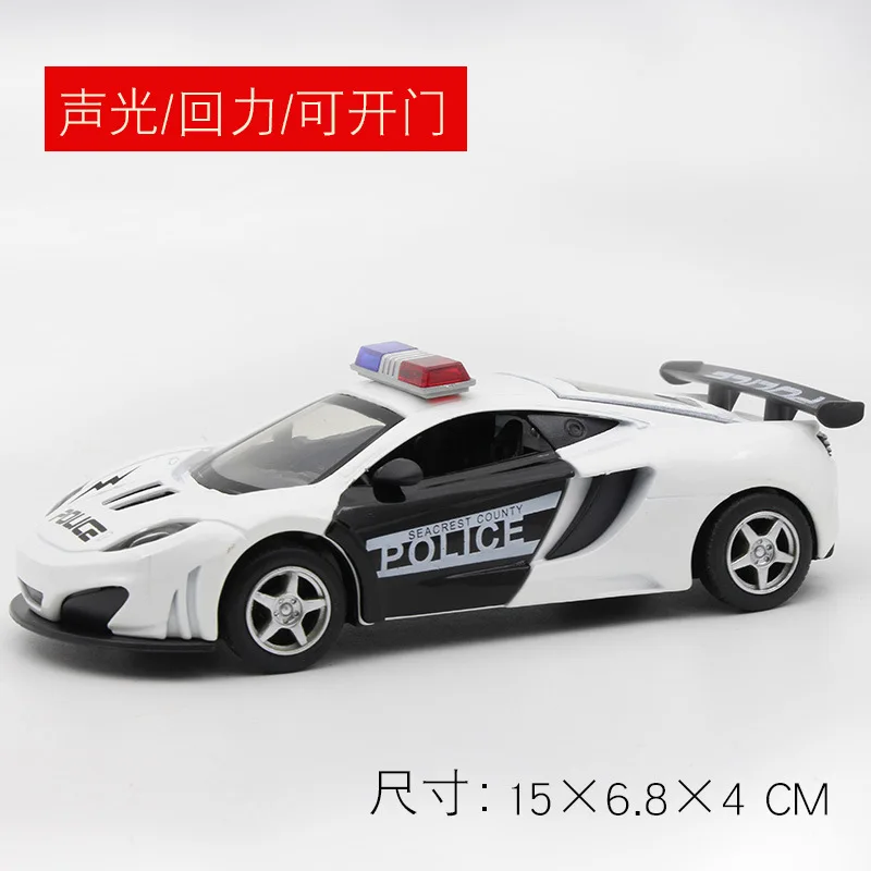 Прикольная полицейская модель автомобиля из сплава с откатным механизмом