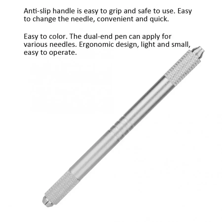 Набор для тату двойная ручка + 5 шт. ролик бровей микроблейдинг иглы инструмент