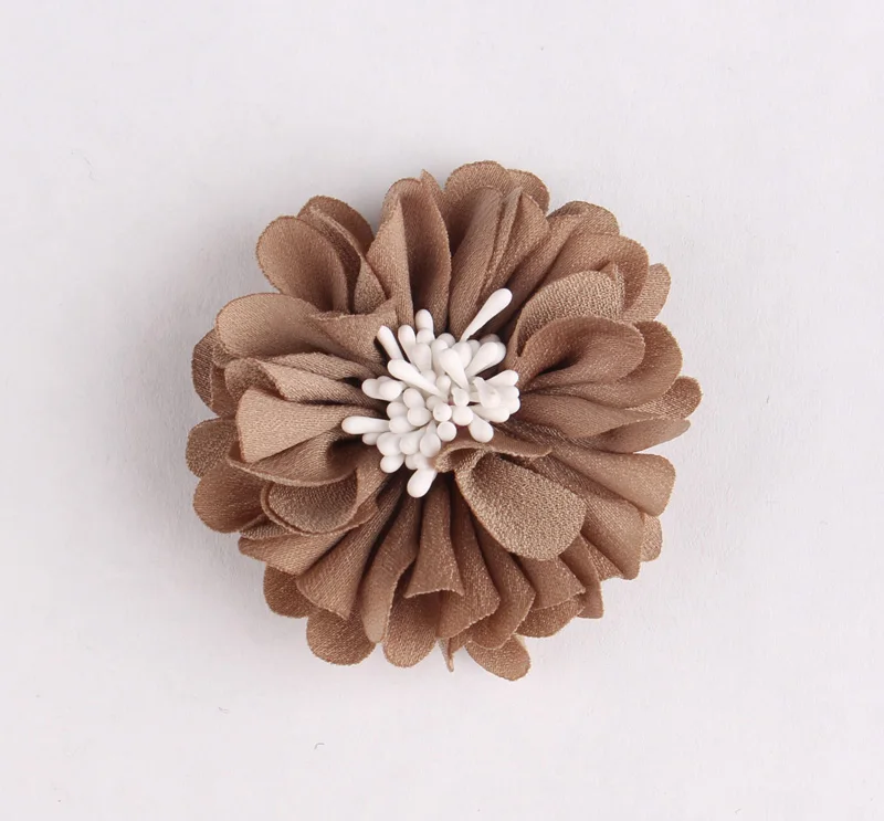 (30 шт./лот) 2 ''мини Роскошная ткань складные матовые цветы искусственный