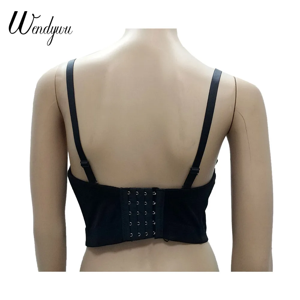 Wendywu/бесплатная доставка новый модный женский летний сексуальный черный корсет с