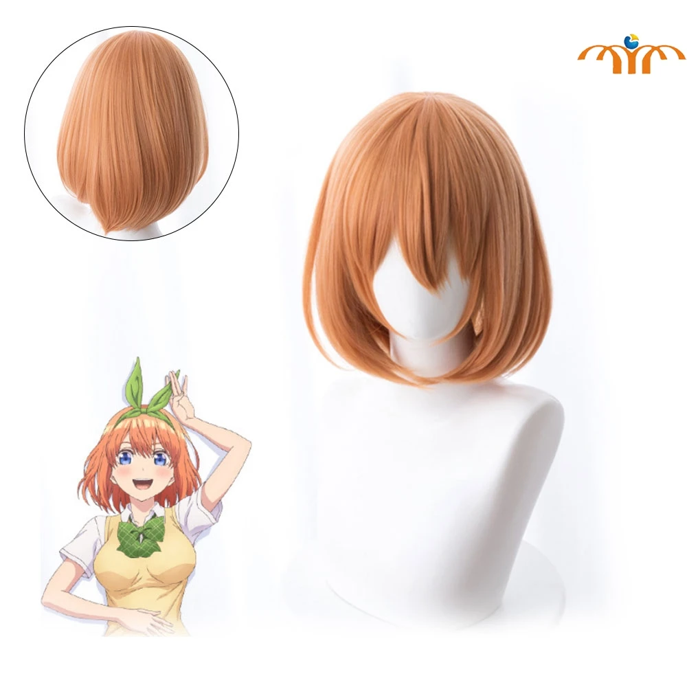 Kintuplets Gotoubun No Hanayome Nakano Miku женские парики с челки термостойкие синтетические для