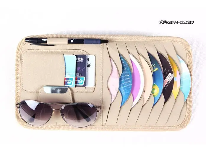 Автомобильная Солнцезащитная доска Многофункциональная Кожаная DVD коробка