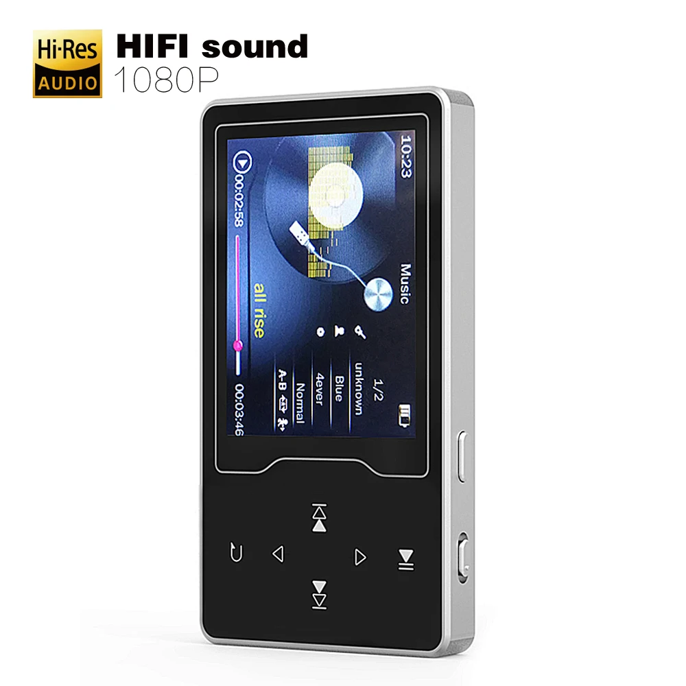 Цифровой плеер ruidu D08 8GB MP3 MP4 с экраном 2,4 дюйма, музыкальный плеер без потерь, аудио-видео плеер, fm-радио, запись, чтение электронных книг