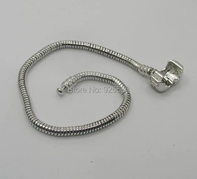 Free shipping 6pcs fashion white K color silver plated copper snake chain fit European bracelet DIY | Украшения и аксессуары