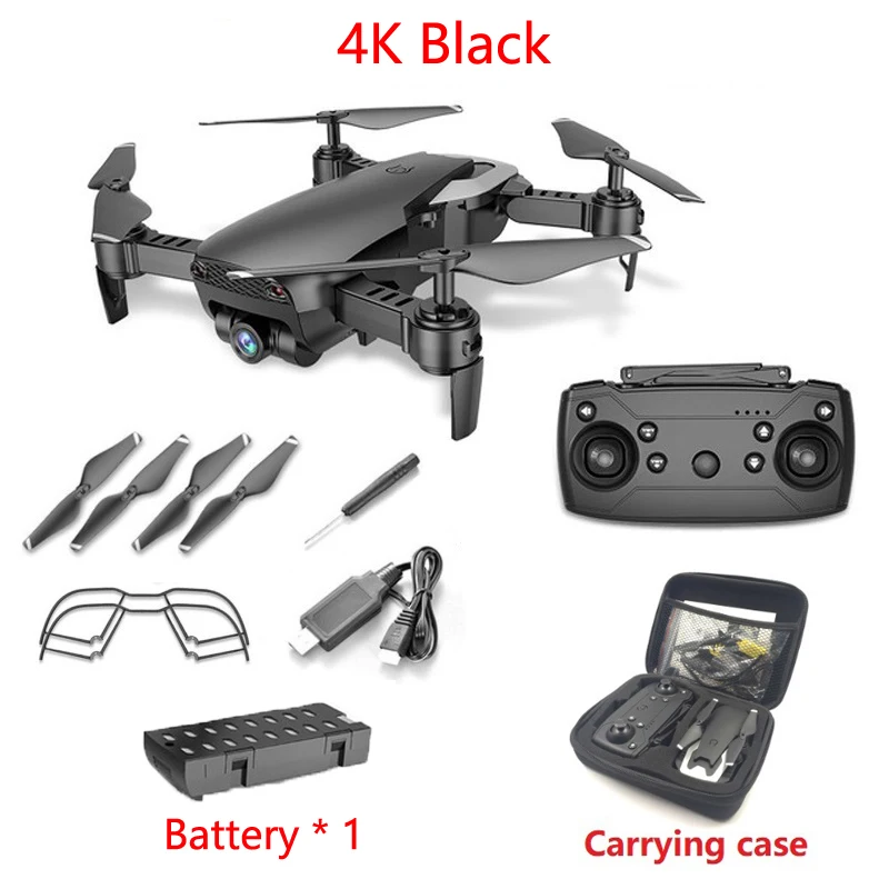 4K Black 1B CB Teeggi M69G FPV Радиоуправляемый Дрон 4K с 1080P широкоугольной WiFi HD камерой складной Радиоуправляемый мини-Квадрокоптер Вертолет VS VISUO XS809HW E58 M69 - Цвет: 4K Black 1B CB